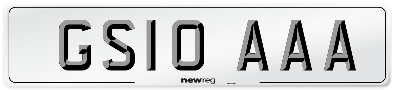 GS10 AAA Number Plate from New Reg